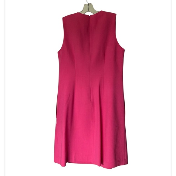 J. McLaughlin Pink Sheath Stretch Wool Blend Pockets Excellent Size 14 - Picture 2 of 6